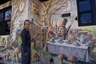 Mural: Alice in Wonderland - Chalk
