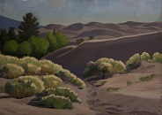 The Great Sand Dunes: Little Medano at Sunset - Oil