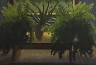 Indoors with the ferns on a rainy afternoon - Oil