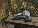 Skulls on a Hot Afternoon - Oil
